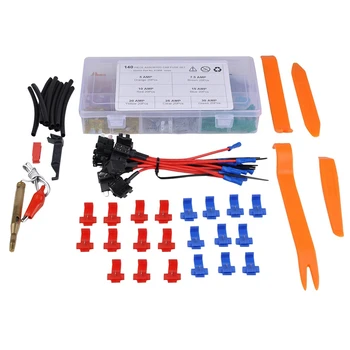 140Pcs Blade Fuse Set Kit for Car Motorcycle Truck 5A 7.5A 10A 15A 20A 25A 30Amp with Fuse Holder
140Pcs Blade Fuse Set Kit for Car Motorcycle Truck 5A 7.5A 10A 15A 20A 25A 30Amp with Fuse Holder