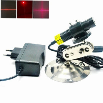 16*68mm Focusble 200mW 650nm Red Laser Diode Dot Line Cross Locator Module w 5V 1A Adapter + 16mm Heatsink
