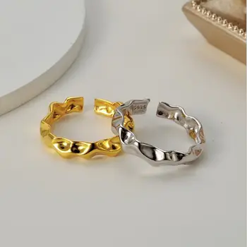 Amaiyllis S925 Sterling Silver Irregular Twist Open Rings 18k Gold Textured Opening Rings For Women Personality Jewellry
Amaiyllis S925 Sterling Silver Irregular Twist Open Rings 18k Gold Textured Opening Rings For Women Personality Jewellry