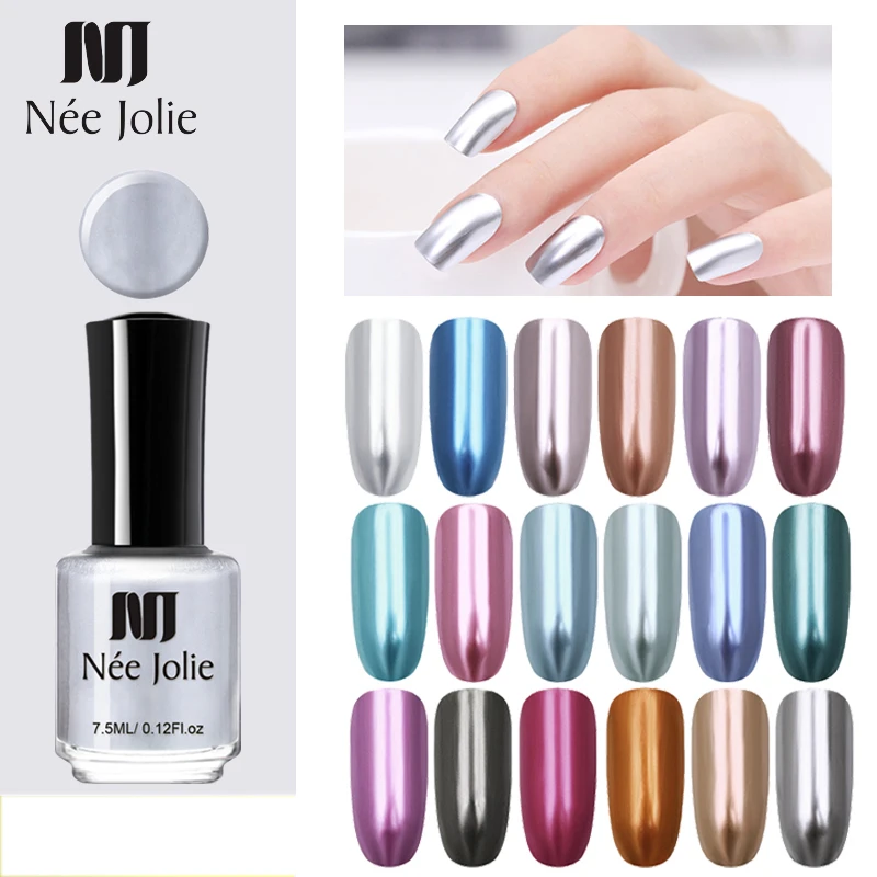 NEE JOLIE 3.5ml/7.5ml Mirror Effect Nail Polish Rose Gold Silver Transparent Colorful Nail Lacquer Fast Dry Nail Art Polish
NEE JOLIE 3.5ml/7.5ml Mirror Effect Nail Polish Rose Gold Silver Transparent Colorful Nail Lacquer Fast Dry Nail Art Polish