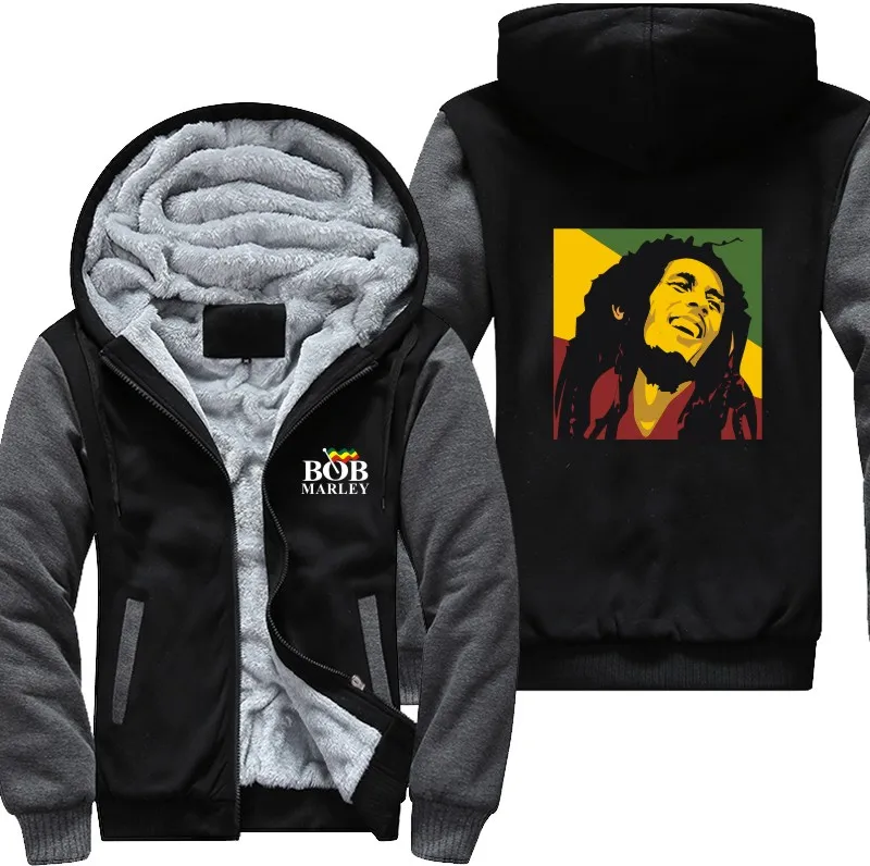 New Bob Marley Men Hoodies Winter Jacket Thicken Fleece Zipper Hip Hop Sweatshirt USA size Plus size
New Bob Marley Men Hoodies Winter Jacket Thicken Fleece Zipper Hip Hop Sweatshirt USA size Plus size