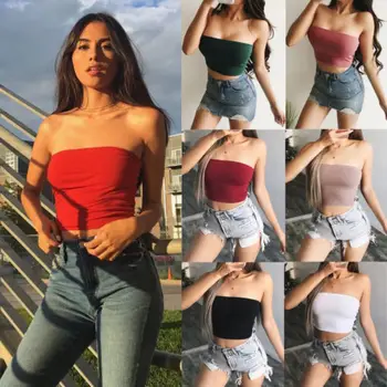 Sexy Women Cotton Camis Boob Tube Strapless Stretch Vest Bra Tees Crop Tops Ladies Summer Ruffles Off Shoulder Bandeau Tanks Top
Sexy Women Cotton Camis Boob Tube Strapless Stretch Vest Bra Tees Crop Tops Ladies Summer Ruffles Off Shoulder Bandeau Tanks Top