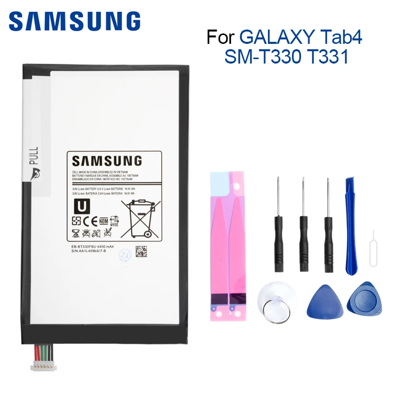 SAMSUNG Original Tablet Battery EB-BT330FBE For Samsung Galaxy Tab 4 8.0 T330 T331 T331C T335 SM-T330 SM-T331 SM-T335 4450mAh
SAMSUNG Original Tablet Battery EB-BT330FBE For Samsung Galaxy Tab 4 8.0 T330 T331 T331C T335 SM-T330 SM-T331 SM-T335 4450mAh