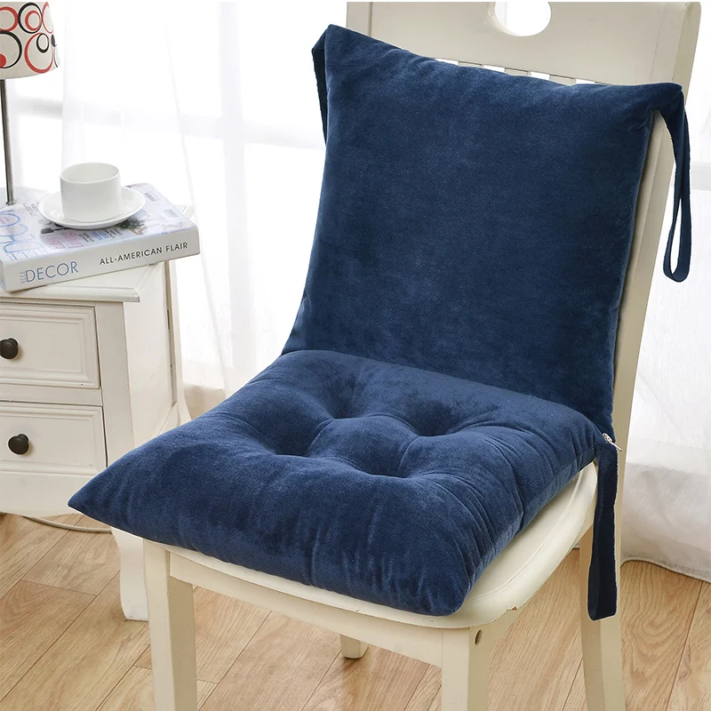 Blue velvet chair cushions shop