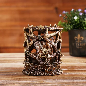 

1pc Deer Pattern Toothbrush Washstand Organizer Toothpaste Container Bathroom Supply Vintage Ornament for Family Students Women