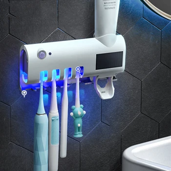 Solar Energy UV Toothbrush Sterlizer Sanitizing Device Toothbrush Holder Automatic Toothpaste Dispenser UV Light Bathroom Rack
Solar Energy UV Toothbrush Sterlizer Sanitizing Device Toothbrush Holder Automatic Toothpaste Dispenser UV Light Bathroom Rack