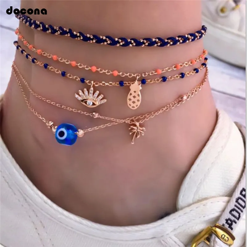 docona Boho Fish Pineapple Eye Tree Beaded Anklet Set for Women Multilayer Anklet Set Rhinestone Cable Chain Foot Chains 8173
docona Boho Fish Pineapple Eye Tree Beaded Anklet Set for Women Multilayer Anklet Set Rhinestone Cable Chain Foot Chains 8173