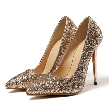 2020 Women Classic Heels Wedding Bridal Scarpin Fetish Gold Silver 11cm High Heels Lady Prom Glitter Dress Valentine PVC Pumps
2020 Women Classic Heels Wedding Bridal Scarpin Fetish Gold Silver 11cm High Heels Lady Prom Glitter Dress Valentine PVC Pumps
