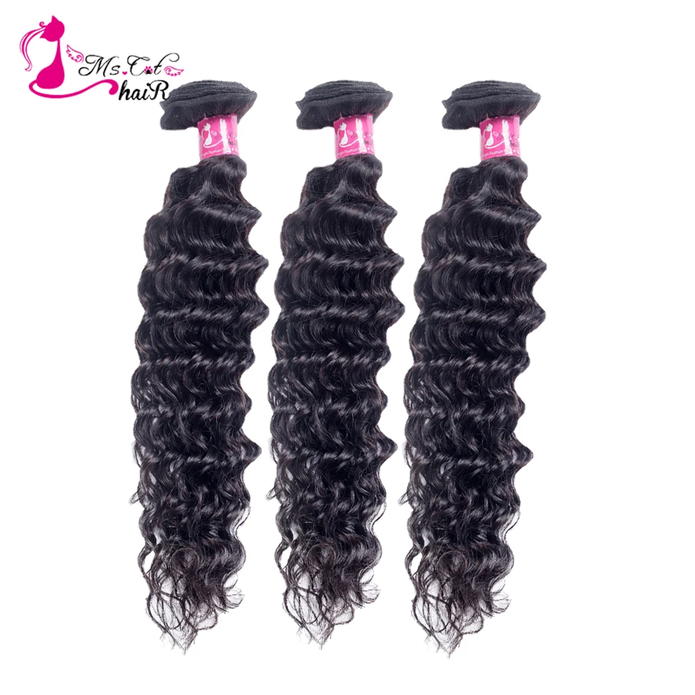 Ms Cat Hair 3pcs Deep Wave Brazilian Hair Weave Bundles 100% Human Hair Extensions 3 Bundles Deals Remy Hair Weft Color #1B
Ms Cat Hair 3pcs Deep Wave Brazilian Hair Weave Bundles 100% Human Hair Extensions 3 Bundles Deals Remy Hair Weft Color #1B