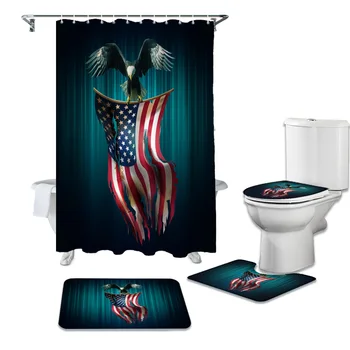 Eagle American Flag Shower Curtains Set Bath Mat Set Toilet Cover Bathroom Accessories Bathroom Rug Set 
Eagle American Flag Shower Curtains Set Bath Mat Set Toilet Cover Bathroom Accessories Bathroom Rug Set
