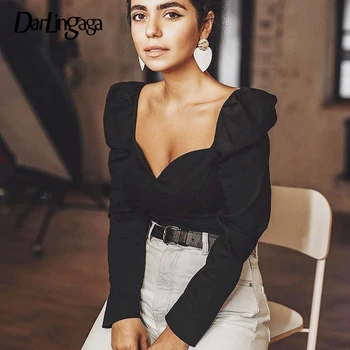 Darlingaga Vintage Puff Sleeve Suqare Neck Women's Blouse Shirt 2020 Spring Solid Womens Tops and Blouses Palace Cropped Clothes
Darlingaga Vintage Puff Sleeve Suqare Neck Women's Blouse Shirt 2020 Spring Solid Womens Tops and Blouses Palace Cropped Clothes