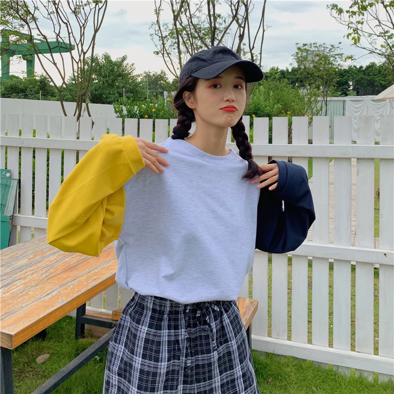 Fiber Round Neck Long Sleeve Top College Style Matching Color Hoodie Women Spring and Autumn Thin Versatile Loose Hoodie
Fiber Round Neck Long Sleeve Top College Style Matching Color Hoodie Women Spring and Autumn Thin Versatile Loose Hoodie
