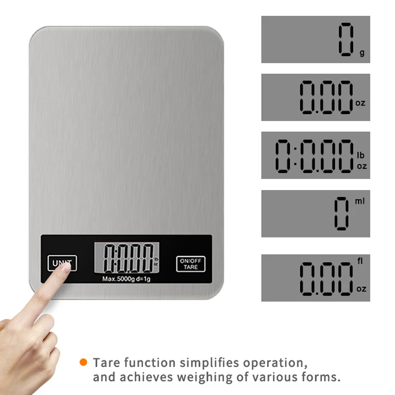 Kitchen Scale Stainless Steel Weighing Scale Food Diet Postal Balance Measuring Tool LCD Electronic Scales
Kitchen Scale Stainless Steel Weighing Scale Food Diet Postal Balance Measuring Tool LCD Electronic Scales