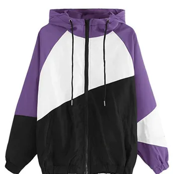 Plus Size Tops Women Coats & Jackets Spring 2020 New Three Color Splicing Coat Solid Color Hooded Long Sleeve Sun Proof Coat
Plus Size Tops Women Coats & Jackets Spring 2020 New Three Color Splicing Coat Solid Color Hooded Long Sleeve Sun Proof Coat