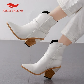 2020 Big Size 43 Retro Brand Design Pointed Toe Ankle Boots Women Shoes Woman Chunky High Heels Western Boots Female
2020 Big Size 43 Retro Brand Design Pointed Toe Ankle Boots Women Shoes Woman Chunky High Heels Western Boots Female