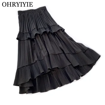 OHRYIYIE Autumn Winter Tiered Skirts Women 2019 Casual Elegant Long Pleated Skirt Female Ruffle Party Skirts Jupe Longue Femme
OHRYIYIE Autumn Winter Tiered Skirts Women 2019 Casual Elegant Long Pleated Skirt Female Ruffle Party Skirts Jupe Longue Femme