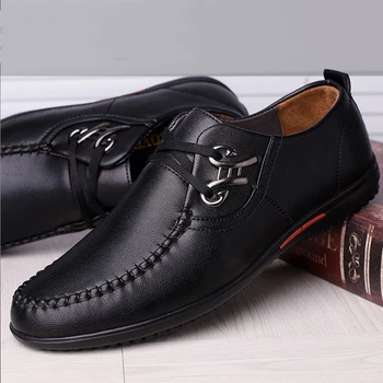 2020 Men's Leather Shoes Driving Soft Sole Casual Shoes British Men's Banquet Shoes Comfortable And Breathable Men Leather Shoes
2020 Men's Leather Shoes Driving Soft Sole Casual Shoes British Men's Banquet Shoes Comfortable And Breathable Men Leather Shoes