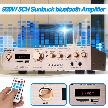 920W 220V 5CH bluetooth HiFi Stereo AV Surround Amplifier FM Karaoke Cinema Home Theater Amplifiers Home Amplifiers
920W 220V 5CH bluetooth HiFi Stereo AV Surround Amplifier FM Karaoke Cinema Home Theater Amplifiers Home Amplifiers