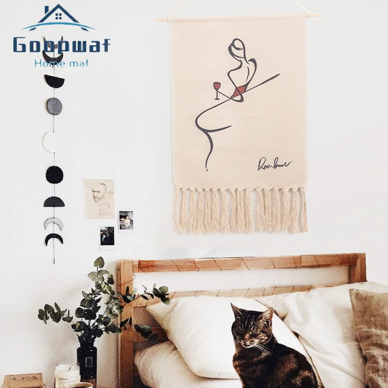 New Nordic Hand-woven Boarding Tassel Tapestry Hanging Canvas Wall Hanging Handmade Bohemian Retro Art Tapestry Home Decoration 
New Nordic Hand-woven Boarding Tassel Tapestry Hanging Canvas Wall Hanging Handmade Bohemian Retro Art Tapestry Home Decoration