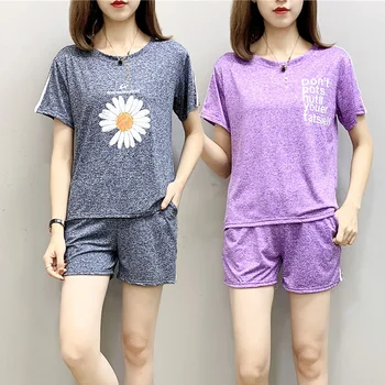 2020 Summer Short Sleeve Leisure Sports Shorts Pajama Sets Women Cotton Sleepwear Suit Pyjama Homewear Pijama Mujer Home Clothes 
2020 Summer Short Sleeve Leisure Sports Shorts Pajama Sets Women Cotton Sleepwear Suit Pyjama Homewear Pijama Mujer Home Clothes