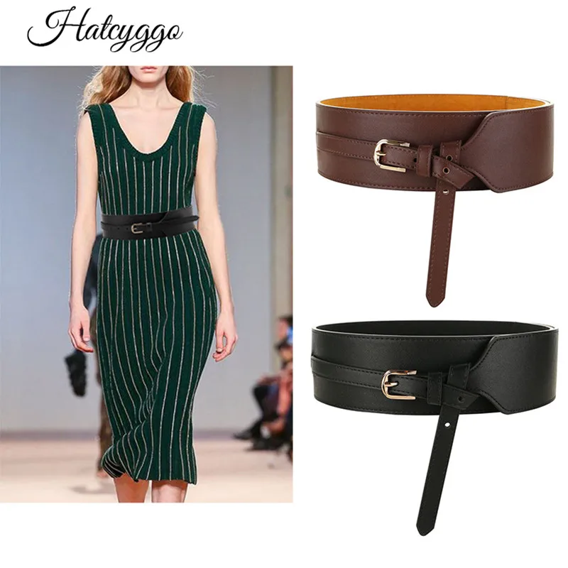 Fashion PU Leather Women's Waist Belt Wide Waistband High Quality Belts Vintage Ladies Dresses Corsets Strap Cummerbunds
Fashion PU Leather Women's Waist Belt Wide Waistband High Quality Belts Vintage Ladies Dresses Corsets Strap Cummerbunds