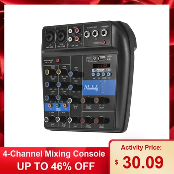 Muslady S-1 4-Channel BT Mixing Console Digital Audio Mixer Built-in Reverb Effects +48V Phantom Power 2-band EQ DC 5-12V
Muslady S-1 4-Channel BT Mixing Console Digital Audio Mixer Built-in Reverb Effects +48V Phantom Power 2-band EQ DC 5-12V