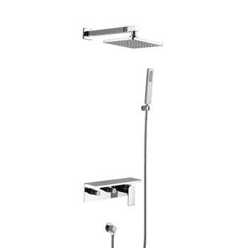 Bathroom dual shower rainfall showerhead ceiling shower faucet kit rain shower set chrome shower system hold and hot mixer
Bathroom dual shower rainfall showerhead ceiling shower faucet kit rain shower set chrome shower system hold and hot mixer