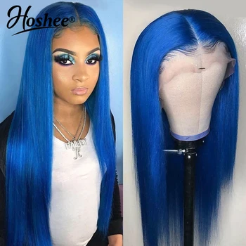 Blue Colored Human Hair Wigs Transparent Lace Wigs Brazilian Remy Straight Lace Front Human Hair Wigs For Black Women 180%
Blue Colored Human Hair Wigs Transparent Lace Wigs Brazilian Remy Straight Lace Front Human Hair Wigs For Black Women 180%