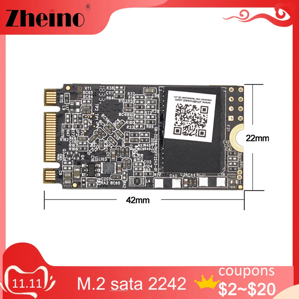 Фото Zheino M.2 SSD 128GB NGFF SATA3 Internal Solid State Hard Disk For Desktop Laptop | Компьютеры и офис