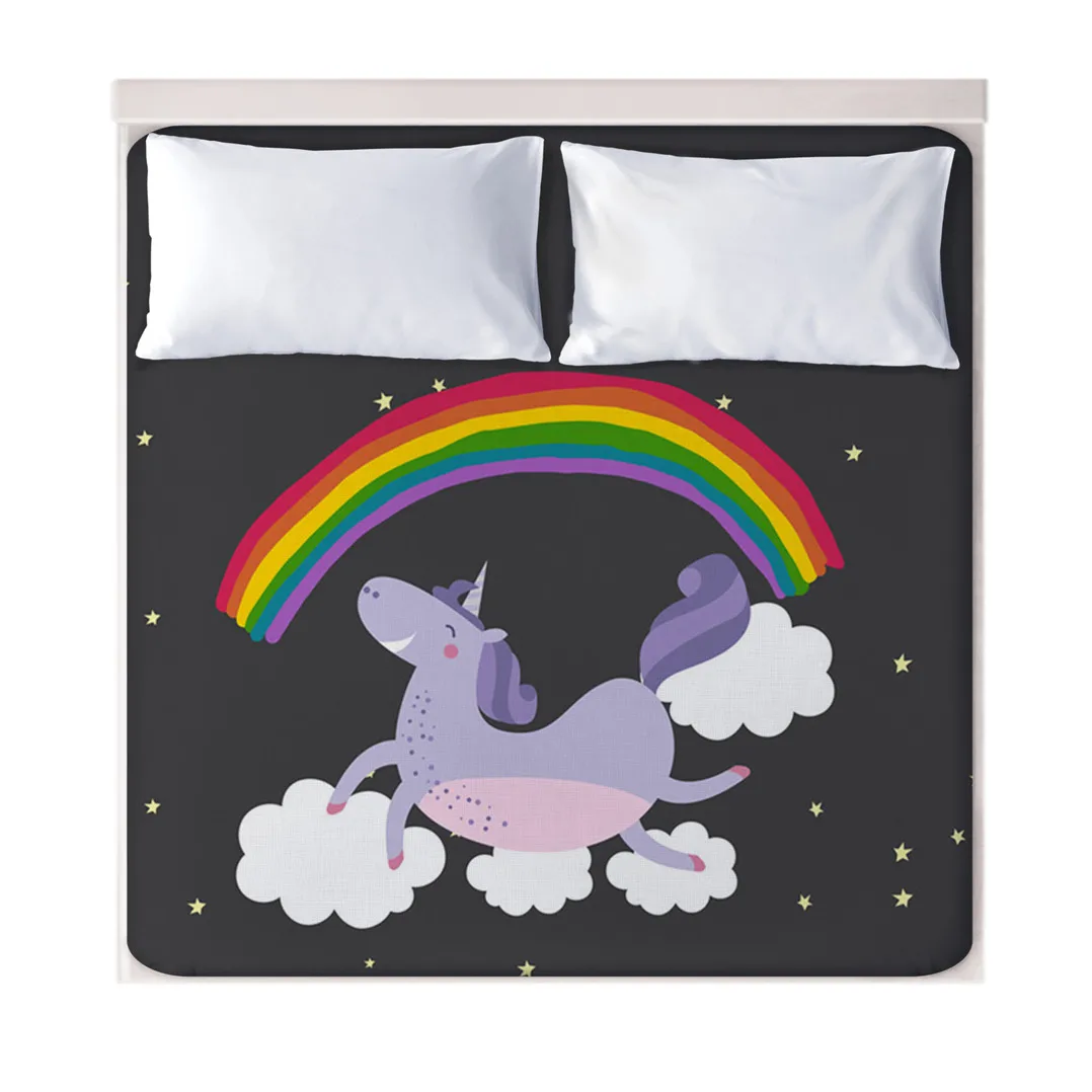 3D Cartoon Unicorn Fitted Sheets 3D Cartoon Unicorn Fitted Sheets