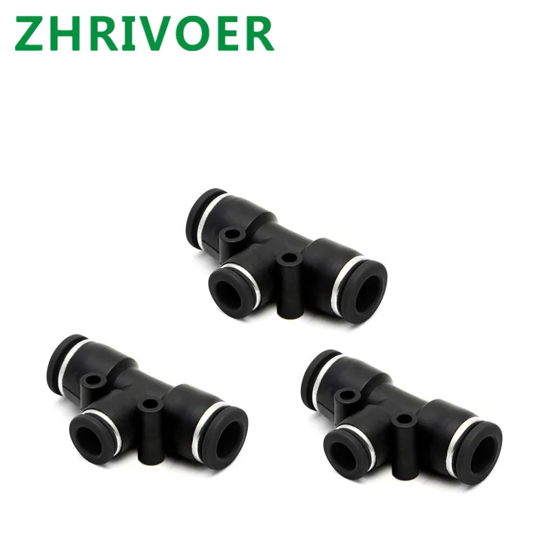 OD Hose Tube Push In Air Gas Fitting Quick Connector Adapters Black 3 Way T shaped Tee Pneumatic Fittings PE 4mm to 16mm
OD Hose Tube Push In Air Gas Fitting Quick Connector Adapters Black 3 Way T shaped Tee Pneumatic Fittings PE 4mm to 16mm