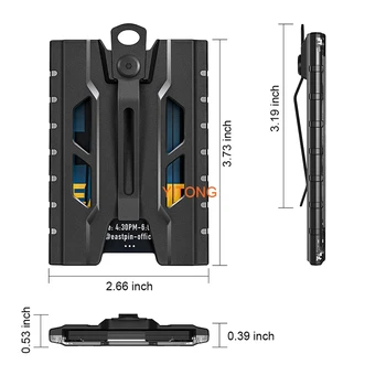 Wallet Badge Holder Durable ID Credit Holder with Metal Clip and 4 Cards Slot (Holds 1to 4 Cards) Black
Wallet Badge Holder Durable ID Credit Holder with Metal Clip and 4 Cards Slot (Holds 1to 4 Cards) Black
