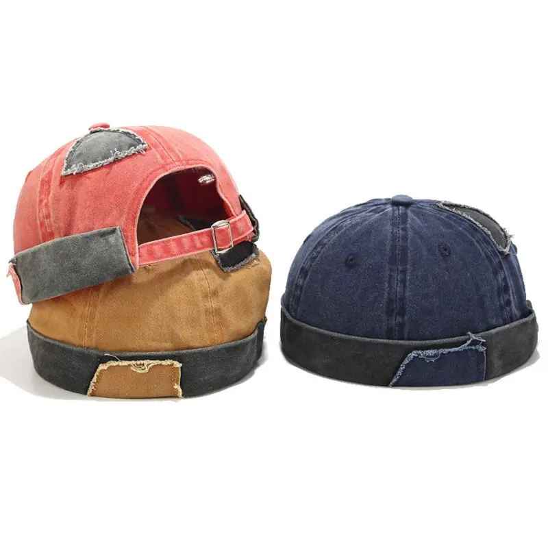 Unisex Retro Patch Washed Distressed Hole Beanie Cap Brimless Docker Sailor Hat THINKTHENDO
Unisex Retro Patch Washed Distressed Hole Beanie Cap Brimless Docker Sailor Hat THINKTHENDO