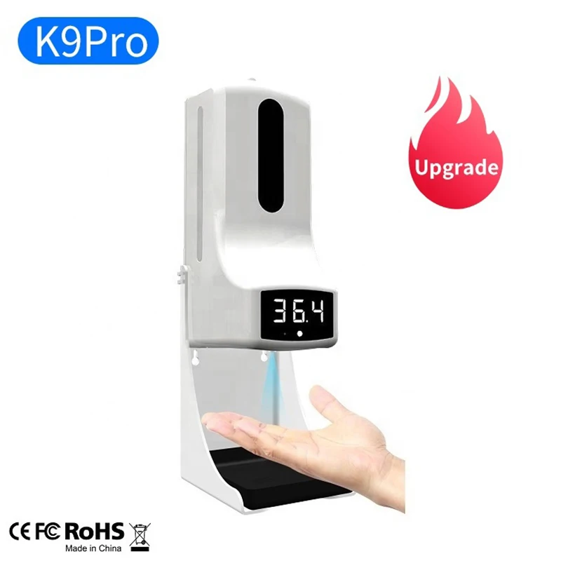 K9 Pro infrared hand Temperature Measurement Disinfection touchles sanitizing liquid soap dispenser automatic thermometer Sensor
K9 Pro infrared hand Temperature Measurement Disinfection touchles sanitizing liquid soap dispenser automatic thermometer Sensor