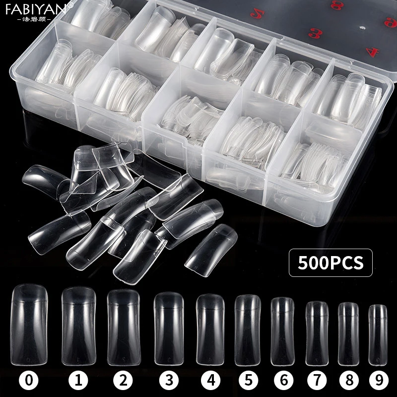 1 Storage Box + 500pcs Transparent Color Half Cover False French Fake Nails Tips Art Artificial Acrylic Gel UV Manicure Set
1 Storage Box + 500pcs Transparent Color Half Cover False French Fake Nails Tips Art Artificial Acrylic Gel UV Manicure Set