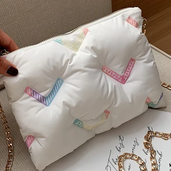 Winter Women Single Fashion Shoulder Bags Space Pad Cotton Feather Down Single Crossbody Purse Chain Candy Colors Space Designer
Winter Women Single Fashion Shoulder Bags Space Pad Cotton Feather Down Single Crossbody Purse Chain Candy Colors Space Designer