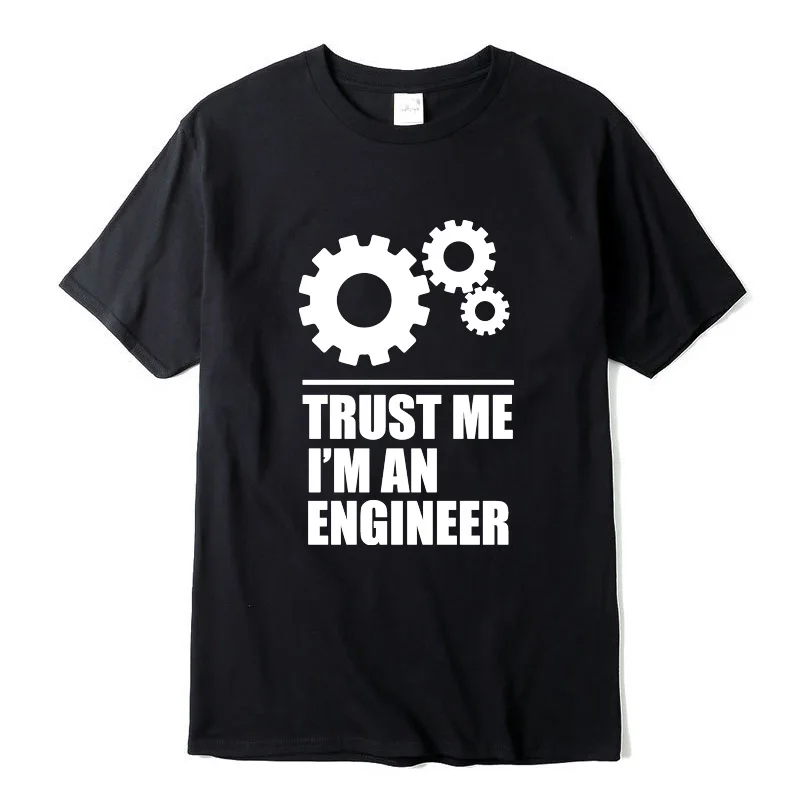 Мужская футболка XIN YI из 100% хлопка мужские футболки s trust me I AM AN инженер топы с круглым вырезом свободная