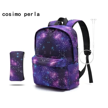 Oxford Starry Prints Backpacks for Teenage Girls Large College School Laptop Bag Star Universe Space Travel Rucksack USB Mochila
Oxford Starry Prints Backpacks for Teenage Girls Large College School Laptop Bag Star Universe Space Travel Rucksack USB Mochila