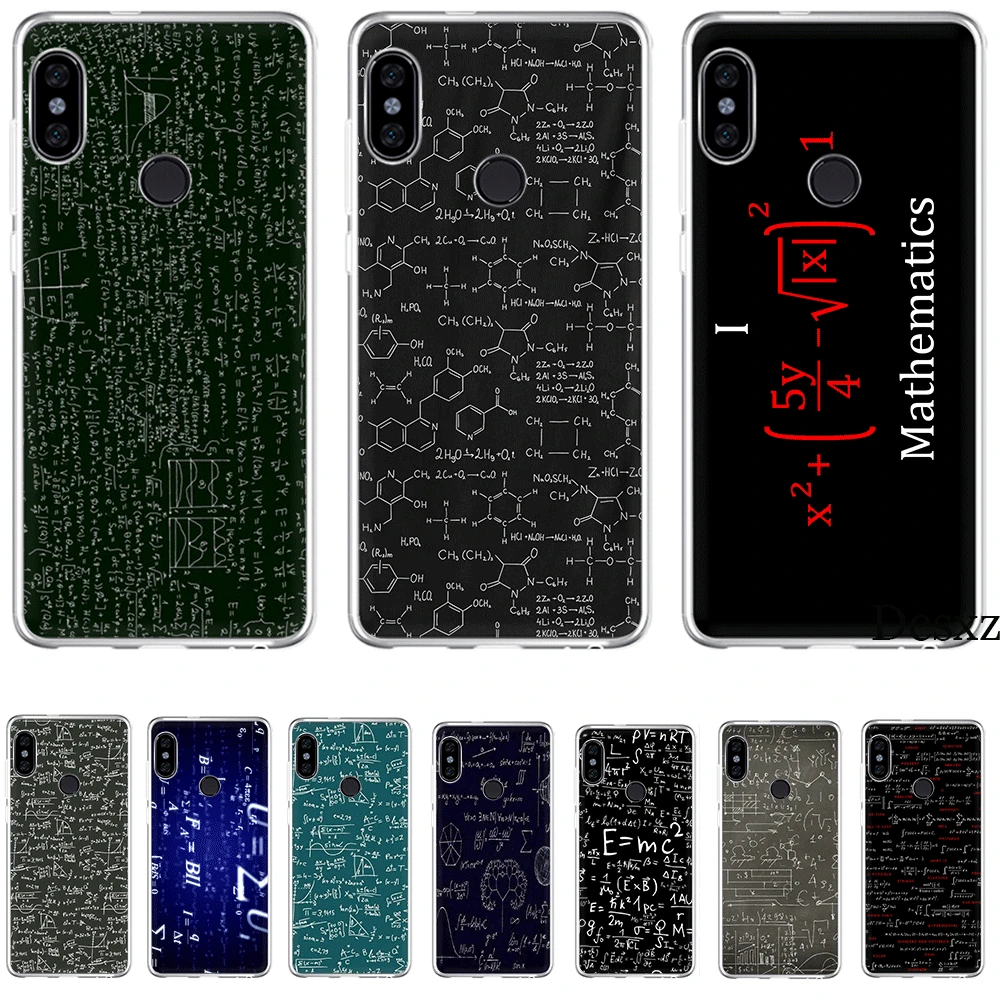 Чехол для мобильного телефона Xiaomi Note 4 4X 5 6 7 8 Pro 5A Prime защита милые математические