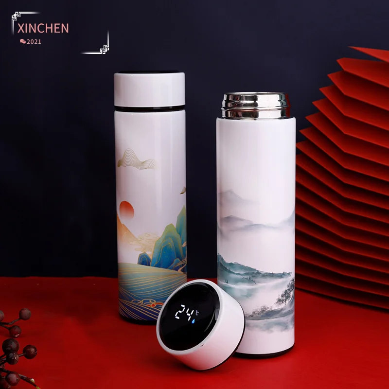 Chinese Style Intelligent Thermos Coffee Mug 304 Stainless Steel Vacuum Flask with Tea Infuser Thermocup Water Bottle Best Gift
Chinese Style Intelligent Thermos Coffee Mug 304 Stainless Steel Vacuum Flask with Tea Infuser Thermocup Water Bottle Best Gift