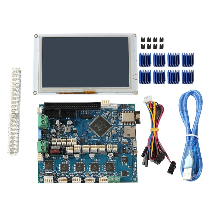 

ABKT-Clone DuetWifi Duet 2 Wifi V1.04 Motherboard Advanced 32 Bit Electronics with 5 Inch PanelDue 5I Integrated Colour Press Sc