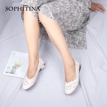 SOPHITINA Women's Flats Lace Cutout Comfort Lady Slide Soft Leather Black Daily Summer Breathable Walking Mother Shoes CZ014
SOPHITINA Women's Flats Lace Cutout Comfort Lady Slide Soft Leather Black Daily Summer Breathable Walking Mother Shoes CZ014