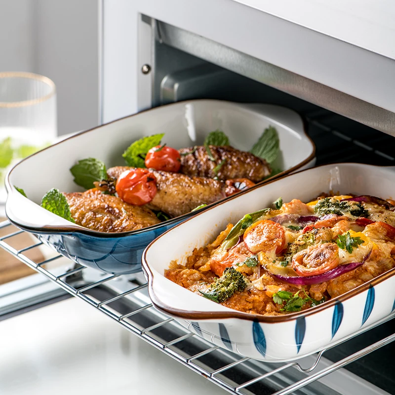 1PCS 8.5 Inch Japanese Dual Handle Rectangle Ceramic Plates Luxury Porcelain Household Dishware Cheese Baking Dish Salad Plates
1PCS 8.5 Inch Japanese Dual Handle Rectangle Ceramic Plates Luxury Porcelain Household Dishware Cheese Baking Dish Salad Plates