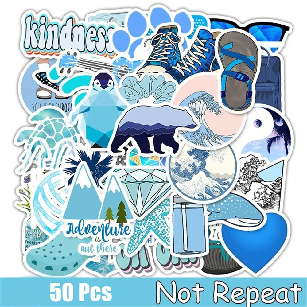 50 PCS Cartoon Blue Summer Stickers For Chidren Toy Waterproof Sticker to DIY Suitcase Laptop Bicycle Helmet Car Decals
50 PCS Cartoon Blue Summer Stickers For Chidren Toy Waterproof Sticker to DIY Suitcase Laptop Bicycle Helmet Car Decals