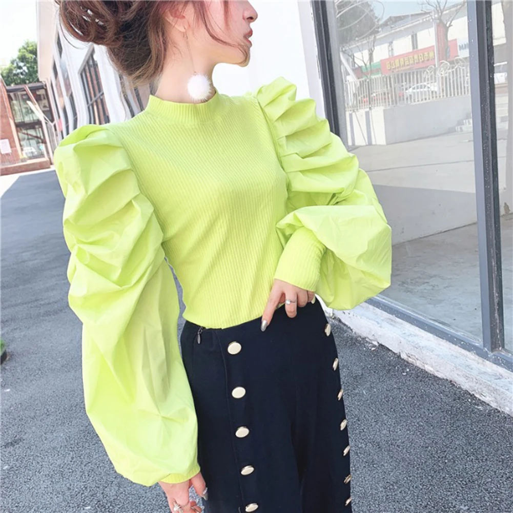 Women Solid Color Pleats Cascading Tops Ruffles Patchwork Knitted Casual Long Sleeve Blouse Shirts
Women Solid Color Pleats Cascading Tops Ruffles Patchwork Knitted Casual Long Sleeve Blouse Shirts