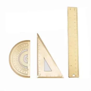 XIANQIN 18CM Metal Straight Ruler Brass Triangular Ruller Protractor Set Quality Stationery Office School Supplies THK 1.5mm
XIANQIN 18CM Metal Straight Ruler Brass Triangular Ruller Protractor Set Quality Stationery Office School Supplies THK 1.5mm