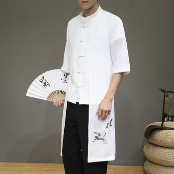 Chinese Style Tops 2020 New Short Sleeve Shirt Linen Embroidery Crane Casual Traditional Fake 2 Pieces Clothes for Men XXXXXL
Chinese Style Tops 2020 New Short Sleeve Shirt Linen Embroidery Crane Casual Traditional Fake 2 Pieces Clothes for Men XXXXXL
