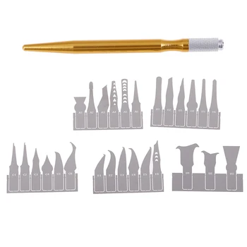 Metal 27 In 1 IC Chip Repair Thin Blade Tool CPU Remover Burin To Remove For Mobile Phone Computer Processor Repairing Tools 
Metal 27 In 1 IC Chip Repair Thin Blade Tool CPU Remover Burin To Remove For Mobile Phone Computer Processor Repairing Tools