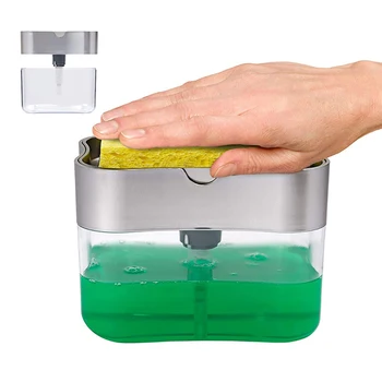 Soap Pump Dispenser with Sponge Holder Cleaning Liquid Dispenser Container Manual Press Soap Organizer Kitchen Cleaner Tool
Soap Pump Dispenser with Sponge Holder Cleaning Liquid Dispenser Container Manual Press Soap Organizer Kitchen Cleaner Tool