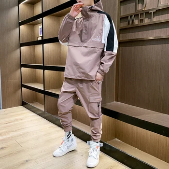 2020 Workwear jacket men's Hooded Jacket+Pants 2PC Sets baseball loose Pullover coat & Long Pants Mens Clothing Two piece suit
2020 Workwear jacket men's Hooded Jacket+Pants 2PC Sets baseball loose Pullover coat & Long Pants Mens Clothing Two piece suit